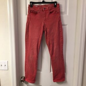 Gap pinkish red slim straight jeans size 28